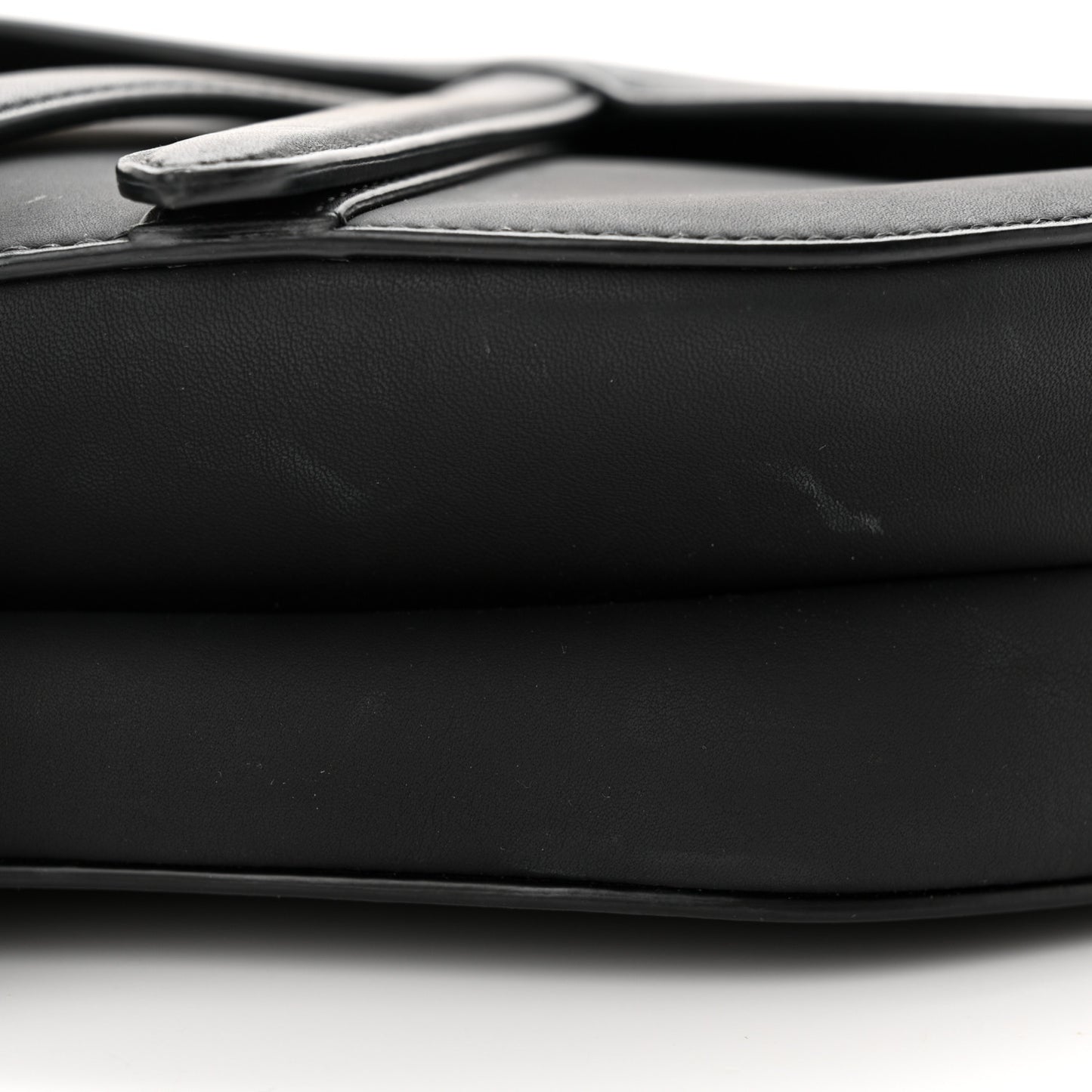 Ultra Matte Calfskin Saddle Bag Black
