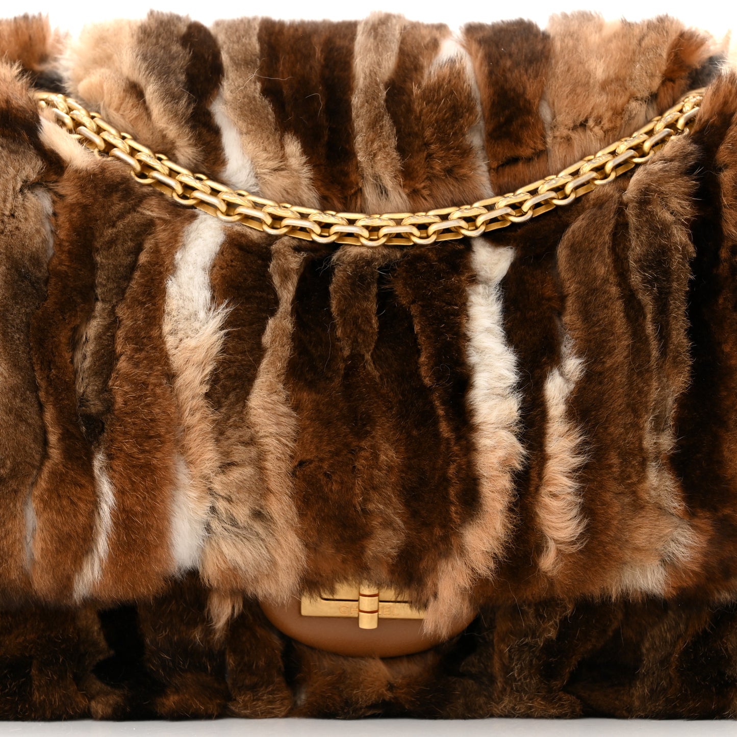 Rabbit Fur 2.55 Reissue 226 Flap Brown White