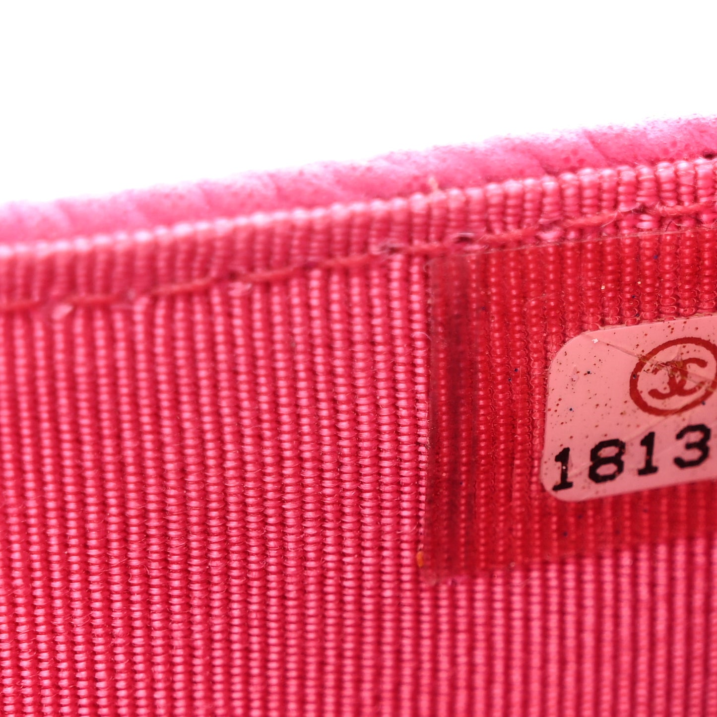 Iridescent Caviar Quilted Wallet on Chain WOC Pink