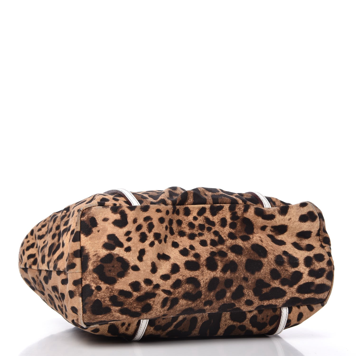 Dolce & Gabbana Canvas Leopard Print Medium Tote White 4 of 9