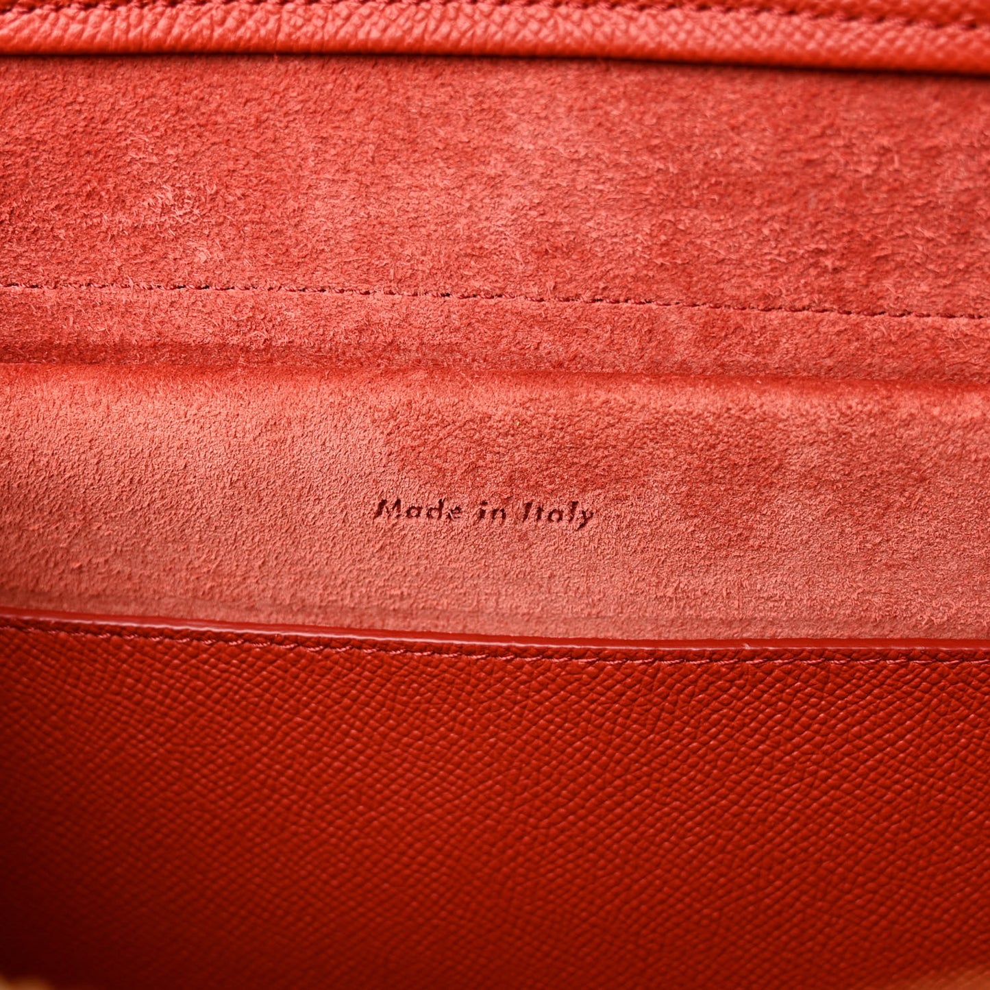 Grained Calfskin Micro Belt Bag Fox Red