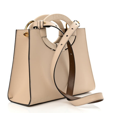 Vitello Liberty Plexiglass Stamp Patch Perforated Small Runaway Shopper Tote Nuvola