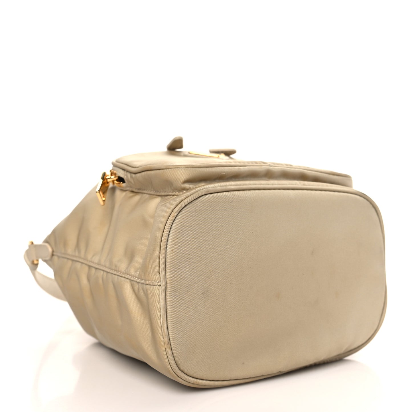 Re-Nylon Saffiano Duet Bucket Crossbody Bag Deserto