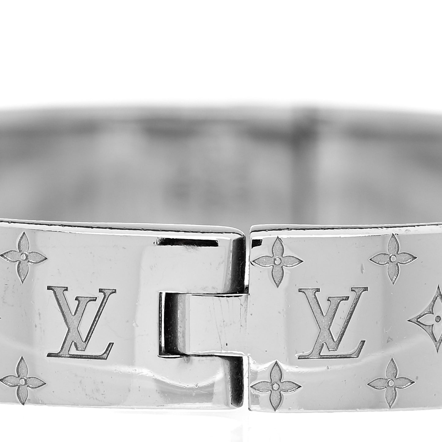 Brass Palladium Plated Nanogram Cuff S Silver