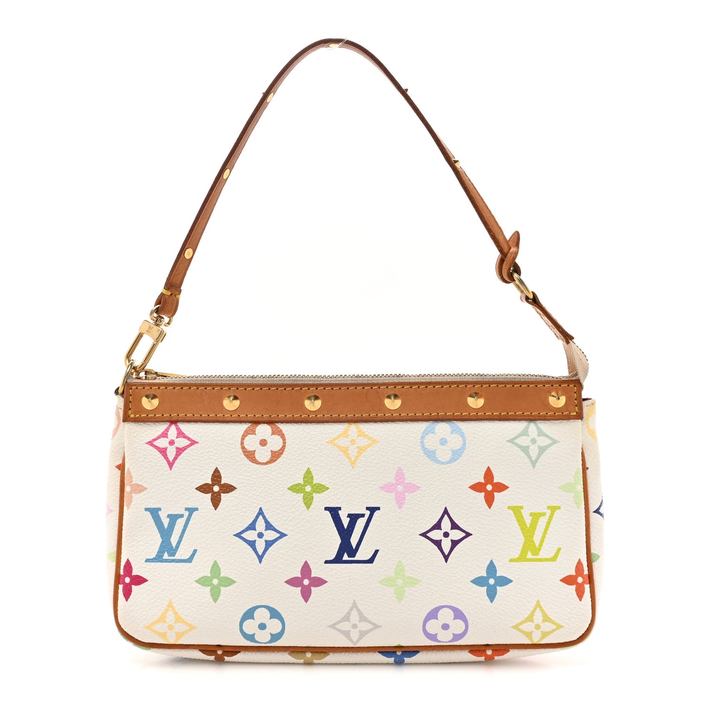Monogram Multicolor Pochette Accessories White
