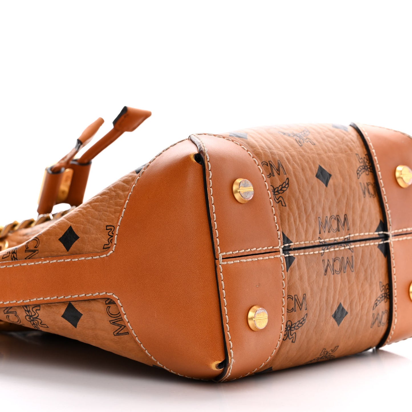 Visetos Berlin Mini Drawstring Bucket Bag Cognac