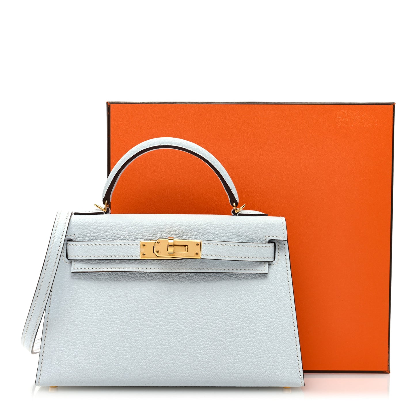 Chevre Mysore Mini Kelly Sellier 20 Bleu Brume