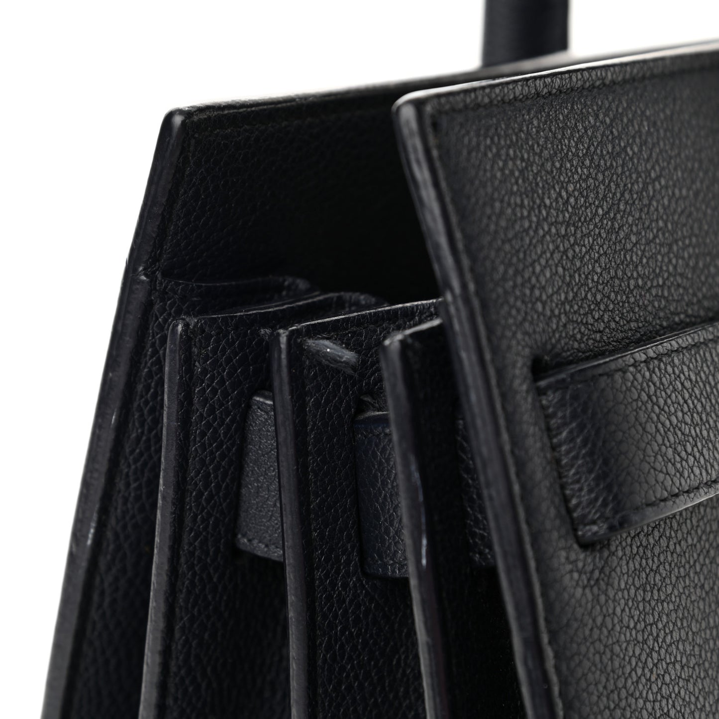 Grained Calfskin Small Sac De Jour Black