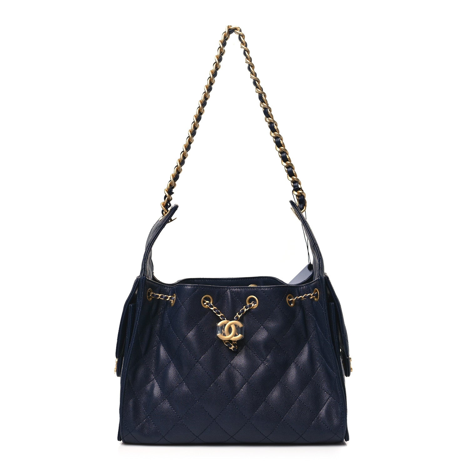 Chanel Caviar Quilted Small Chanel 25 Handbag Dark Navy 1662076