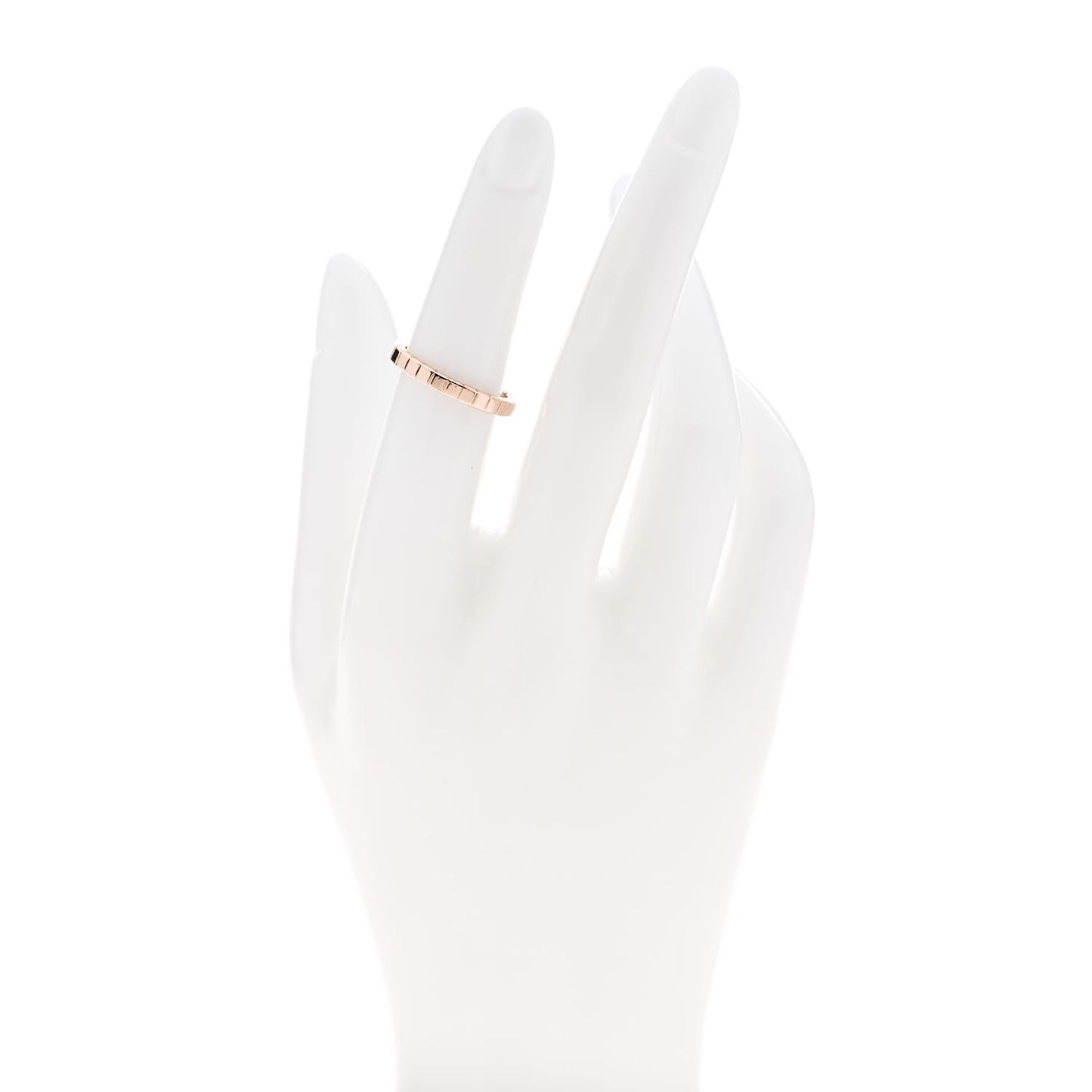 18K Rose Gold Ice Cube Band Ring 50 5.5