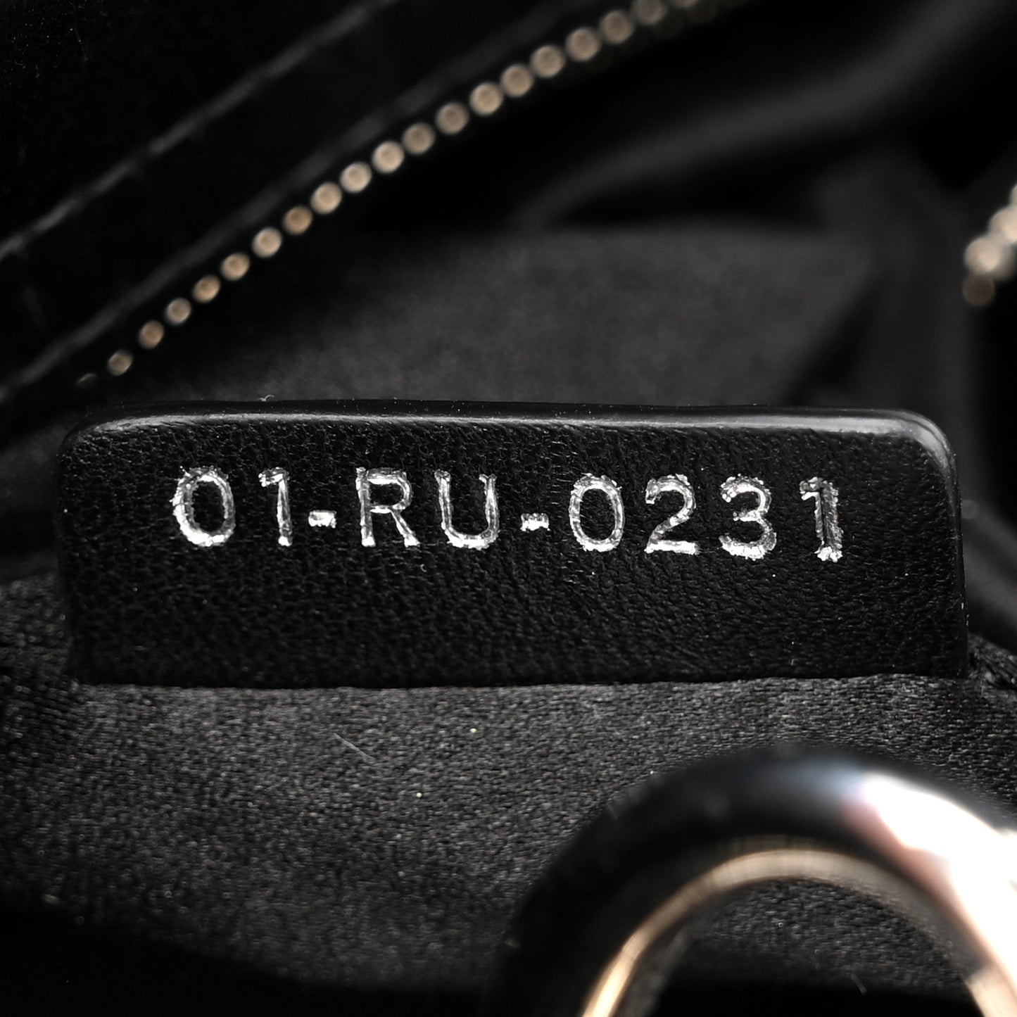 Satin Crystal Cannage Mini Lady Dior Black
