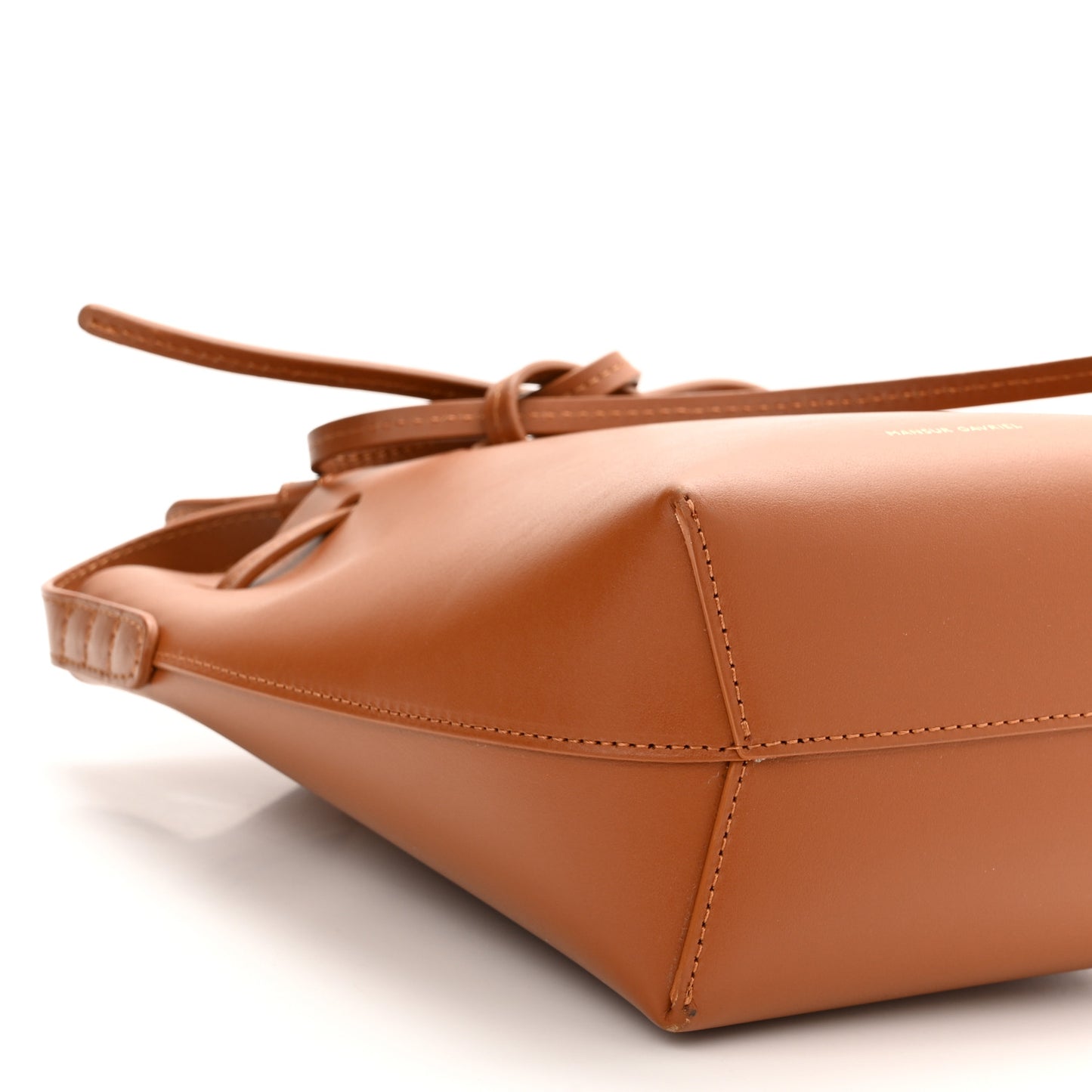 Calfskin Mini Mini Bucket Bag Camello