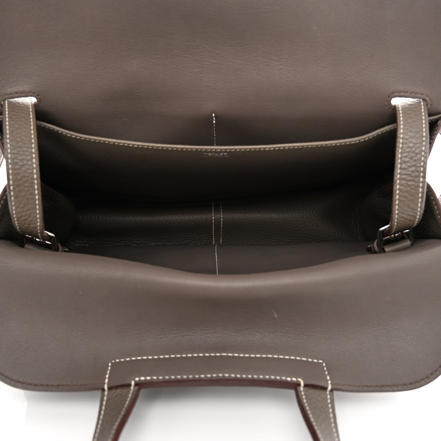 Hermes Taurillon Clemence Halzan 31 GM Etain 5 of 13