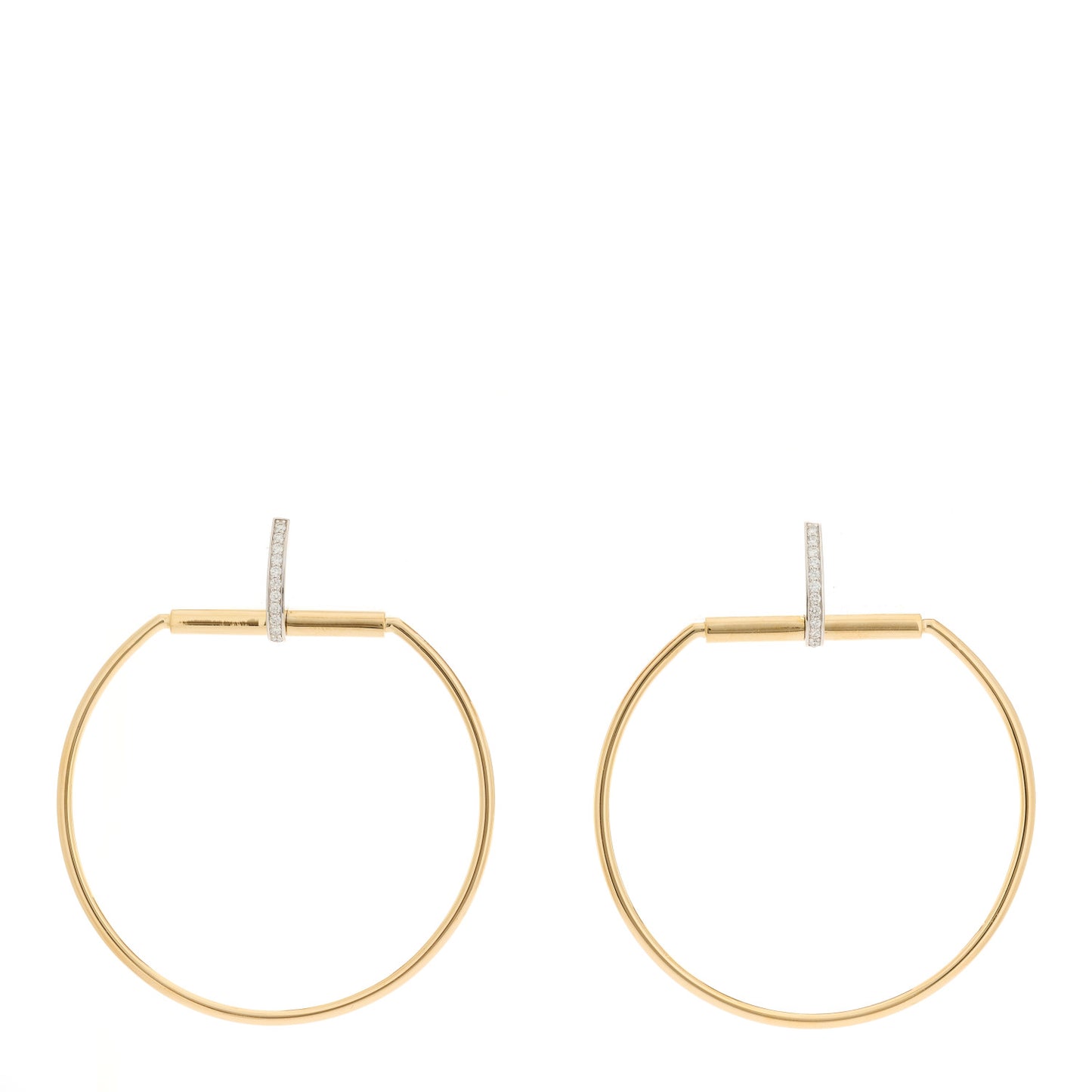 18K Yellow White Gold Diamond Classica Parisenne Drop Earrings