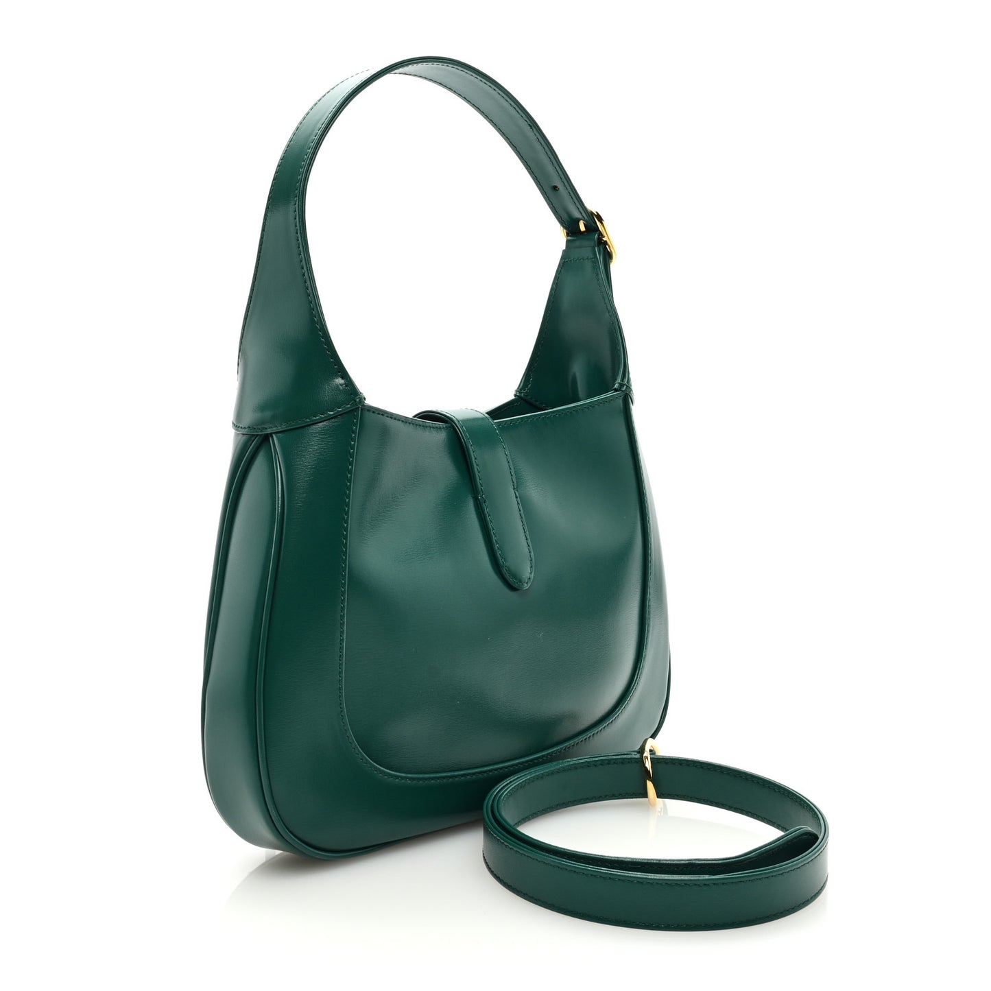 Boarded Dyana Lux Calfskin Small Jackie 1961 Hobo Emerald