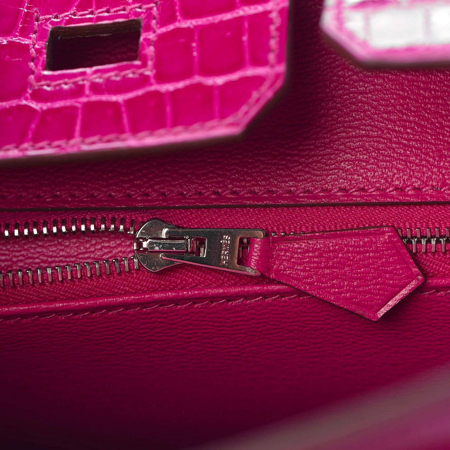 Shiny Niloticus Crocodile Birkin 25 Rose Scheherazade