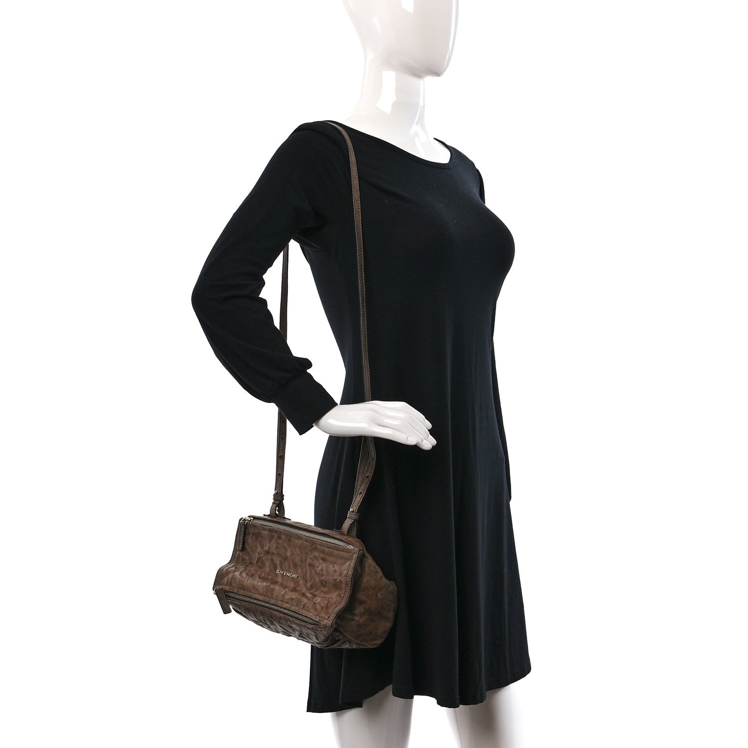 Givenchy Tumbled Sheepskin Mini Pandora Brown 2 of 15