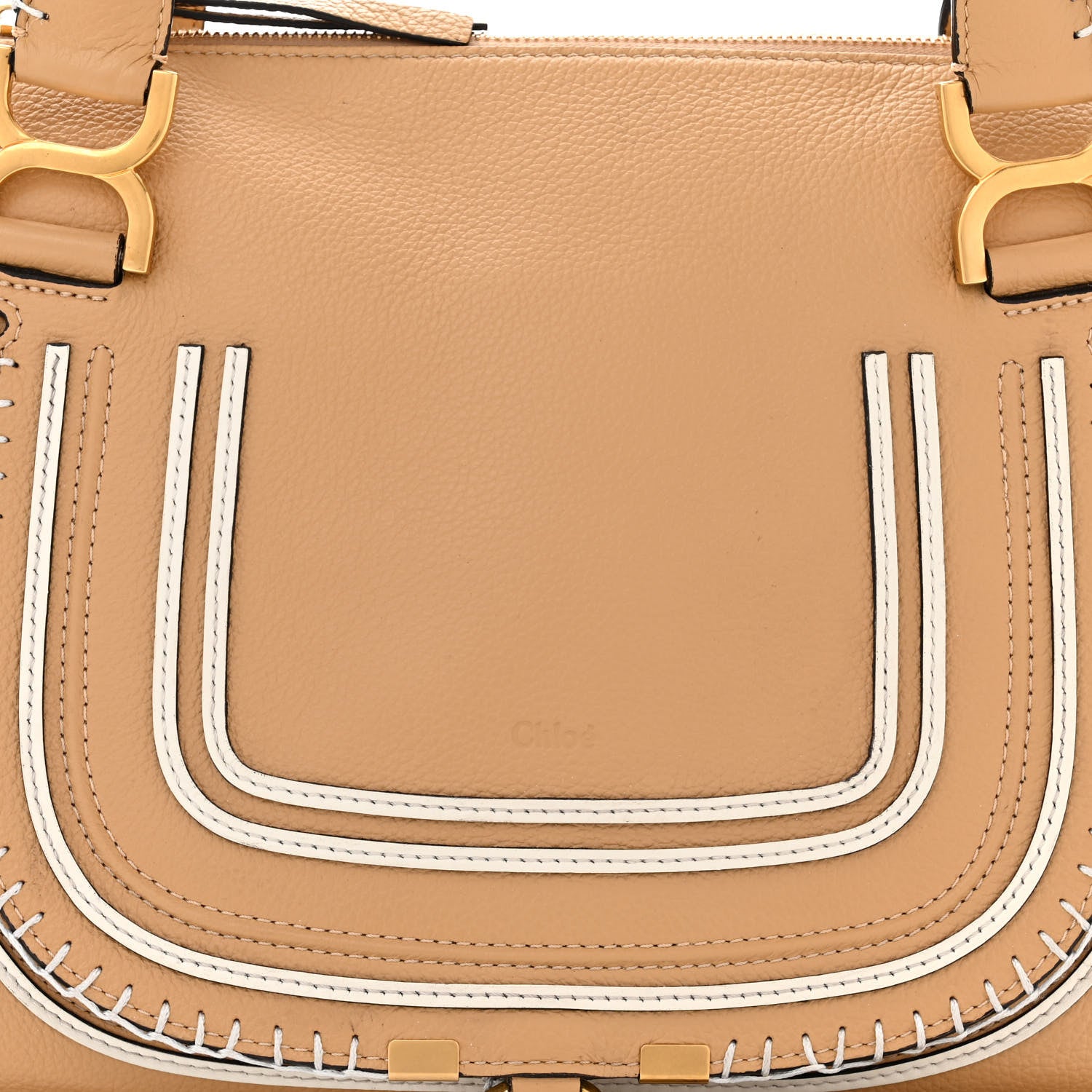 Chloe Calfskin Braided Medium Marcie Double Carry Soft Tan 8 of 11