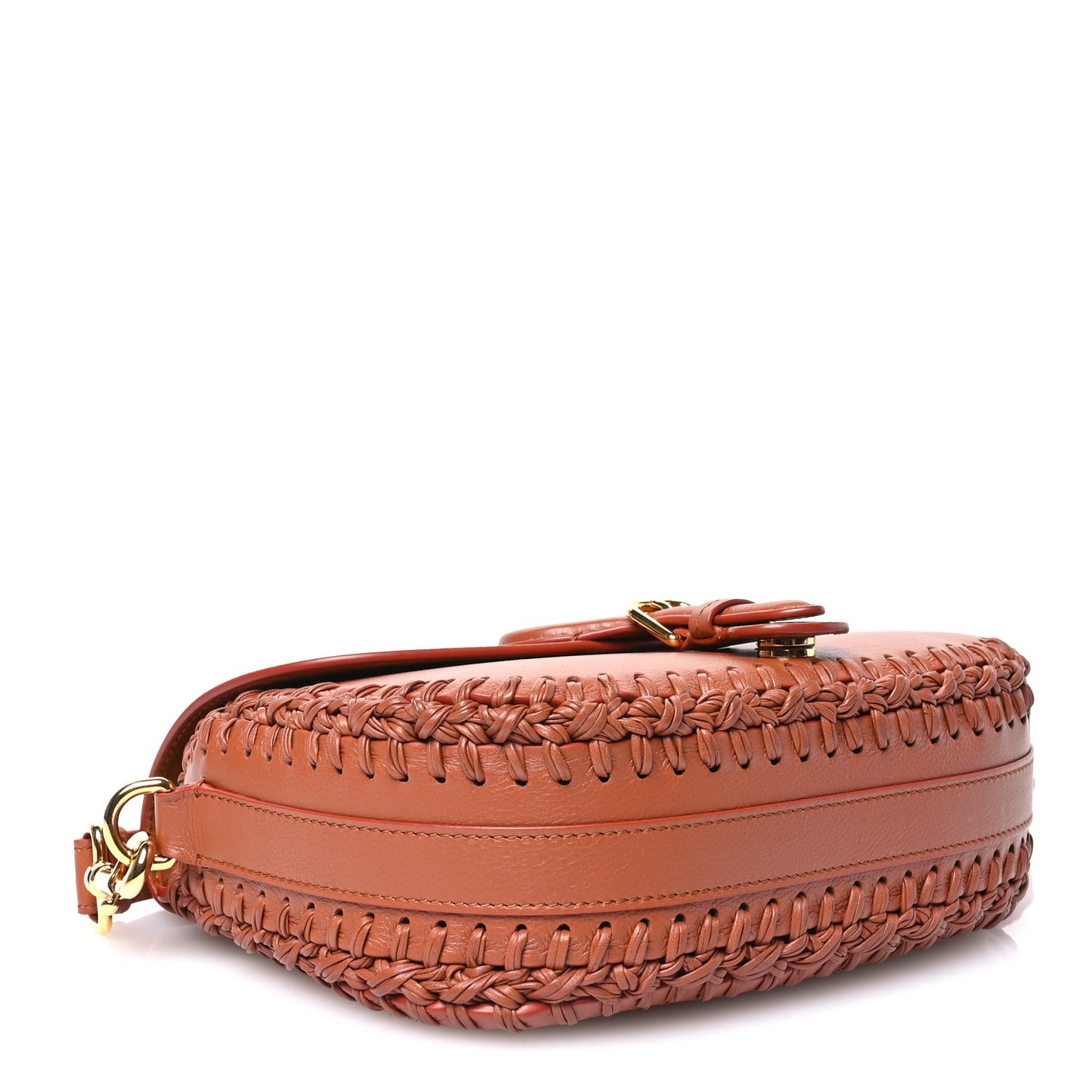 Grained Calfskin Medium Whipstitched Bobby Bag Dark Tan