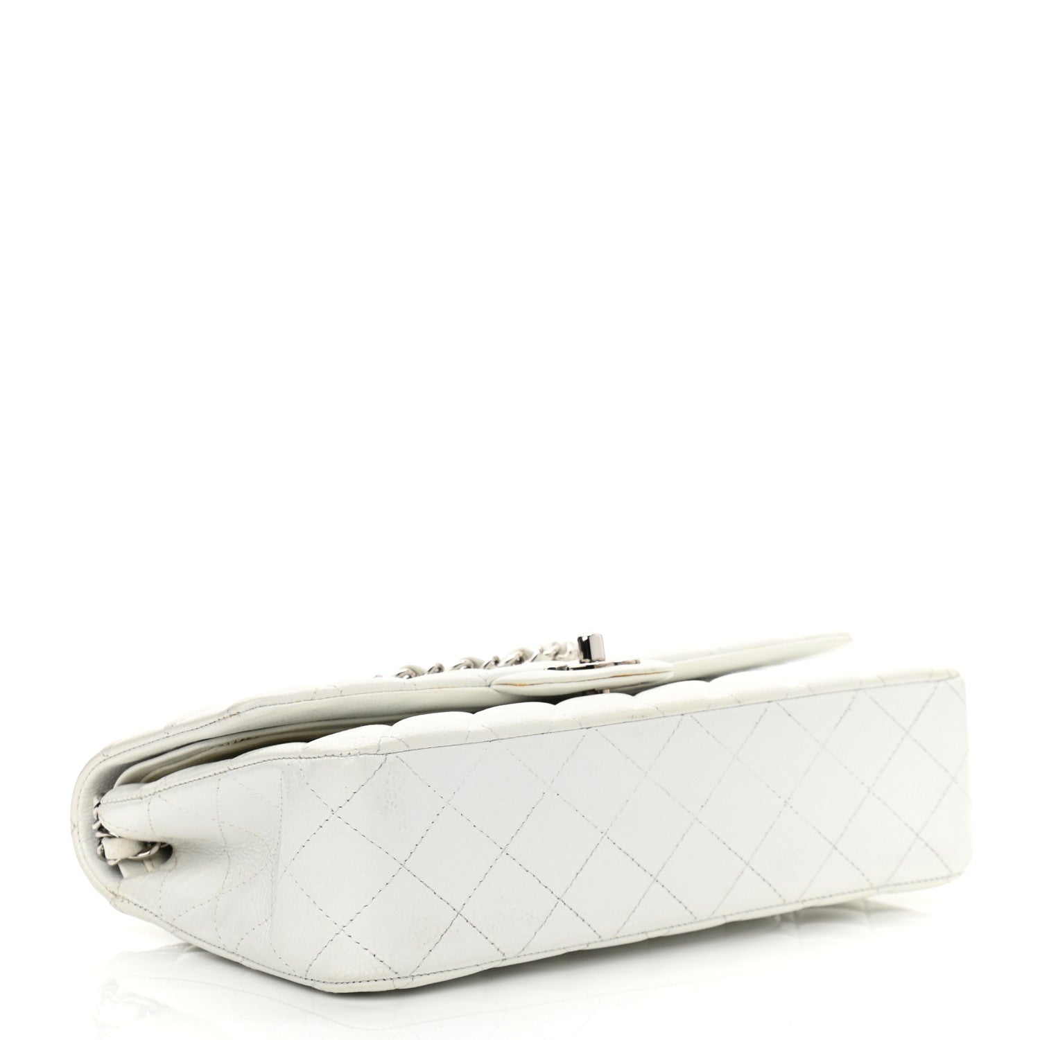 Chanel Caviar Quilted Medium Double Flap White 4 of 13