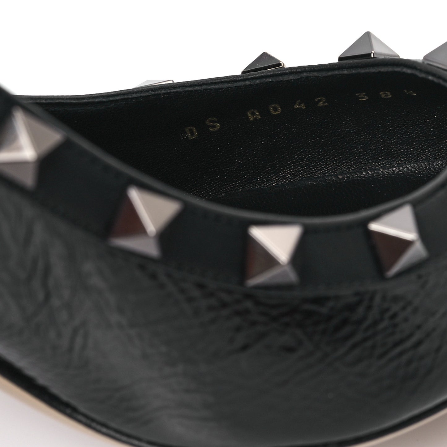 Patent Calfskin Rockstud 100mm Pumps 38.5 Black