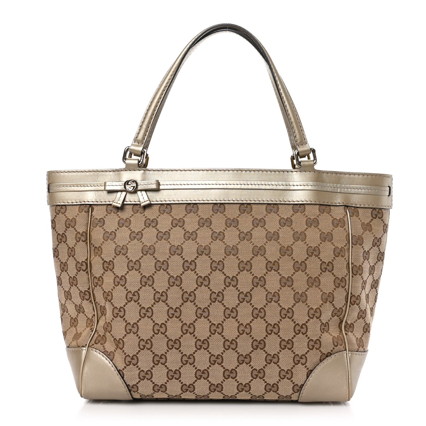 Monogram Web Medium Mayfair Tote Gold