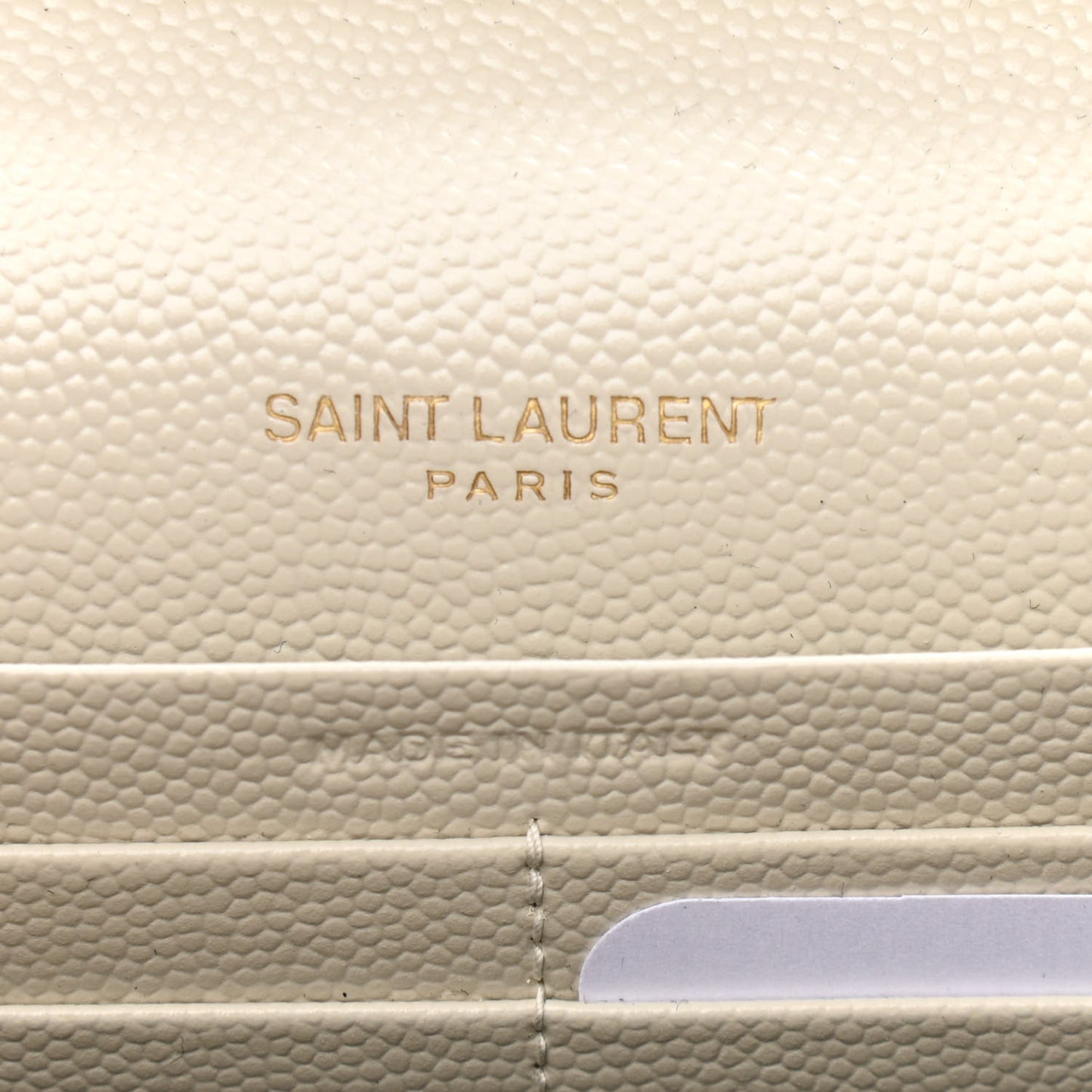 Grain De Poudre Matelasse Chevron Monogram Chain Wallet Crema Soft