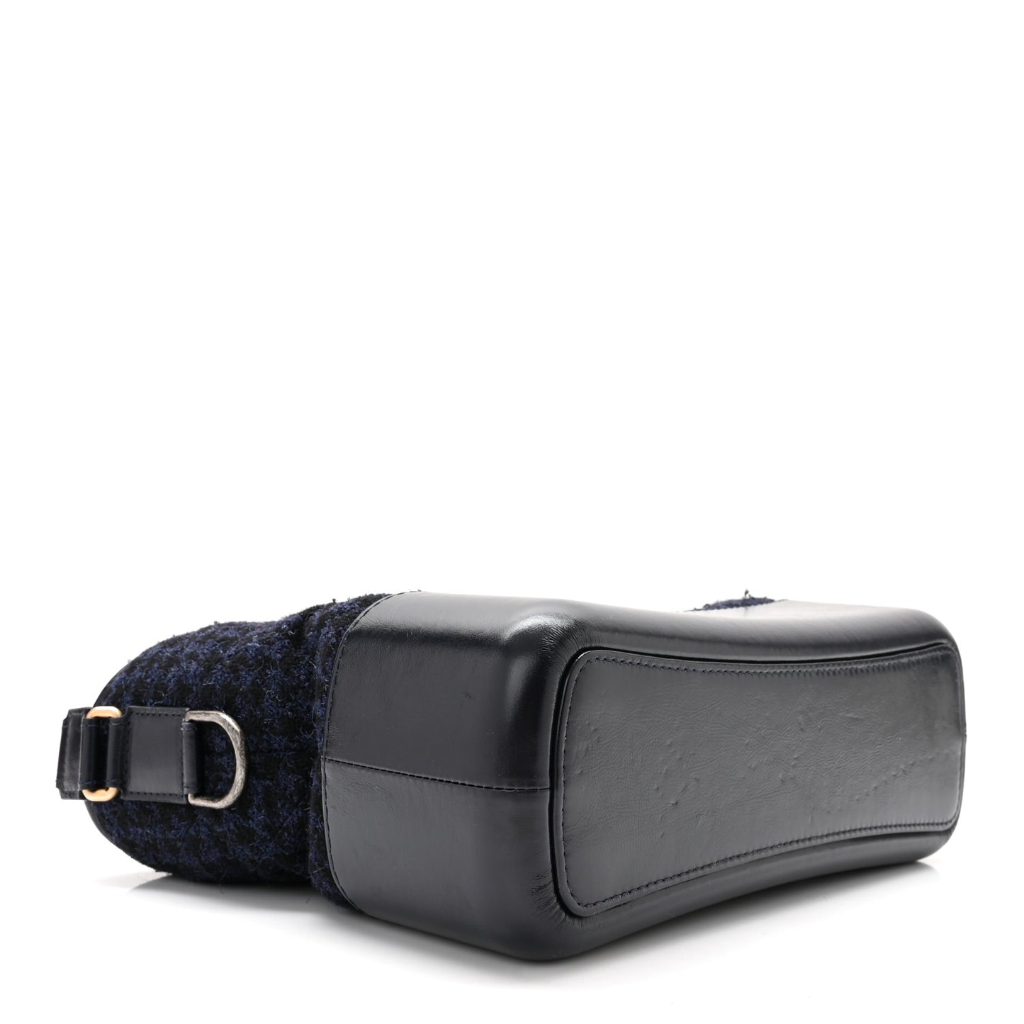 Tweed Calfskin Quilted Medium Gabrielle Hobo Black Blue