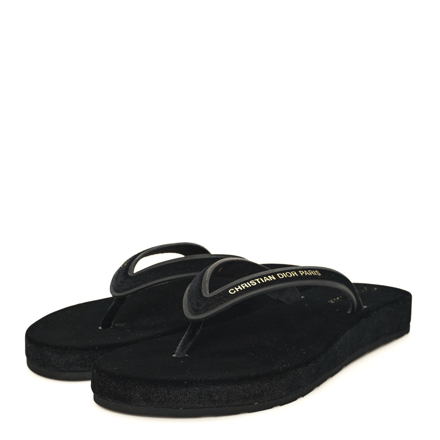 Velvet Diorsea Thong Sandals 40 Black