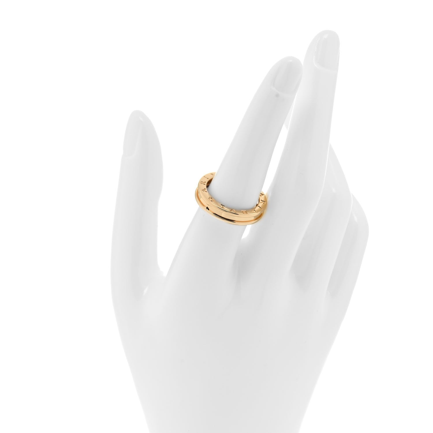 Bulgari 18K Yellow Gold B.Zero1 One-Band Ring 57 8 2 of 5