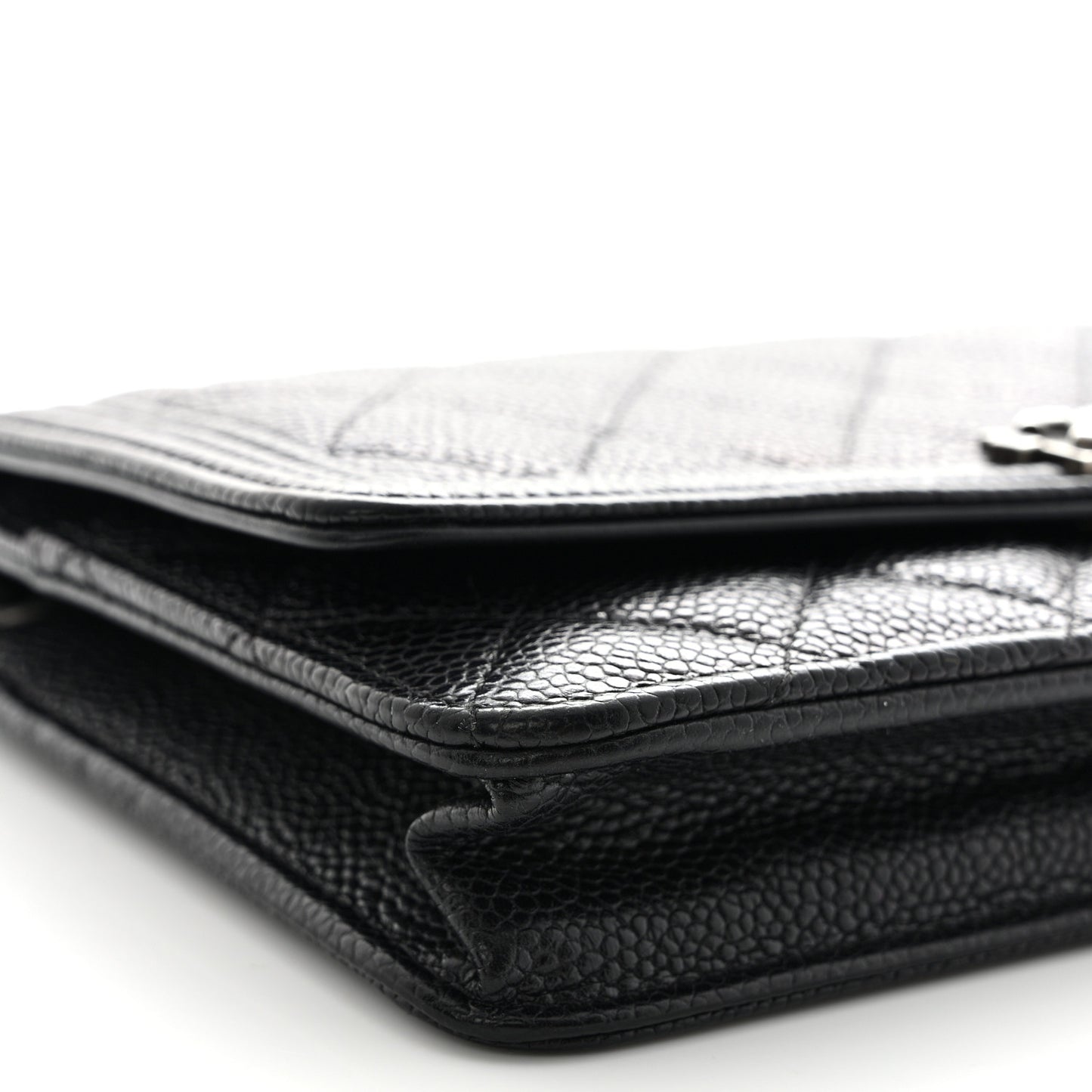 Caviar Quilted Boy Wallet On Chain WOC Black