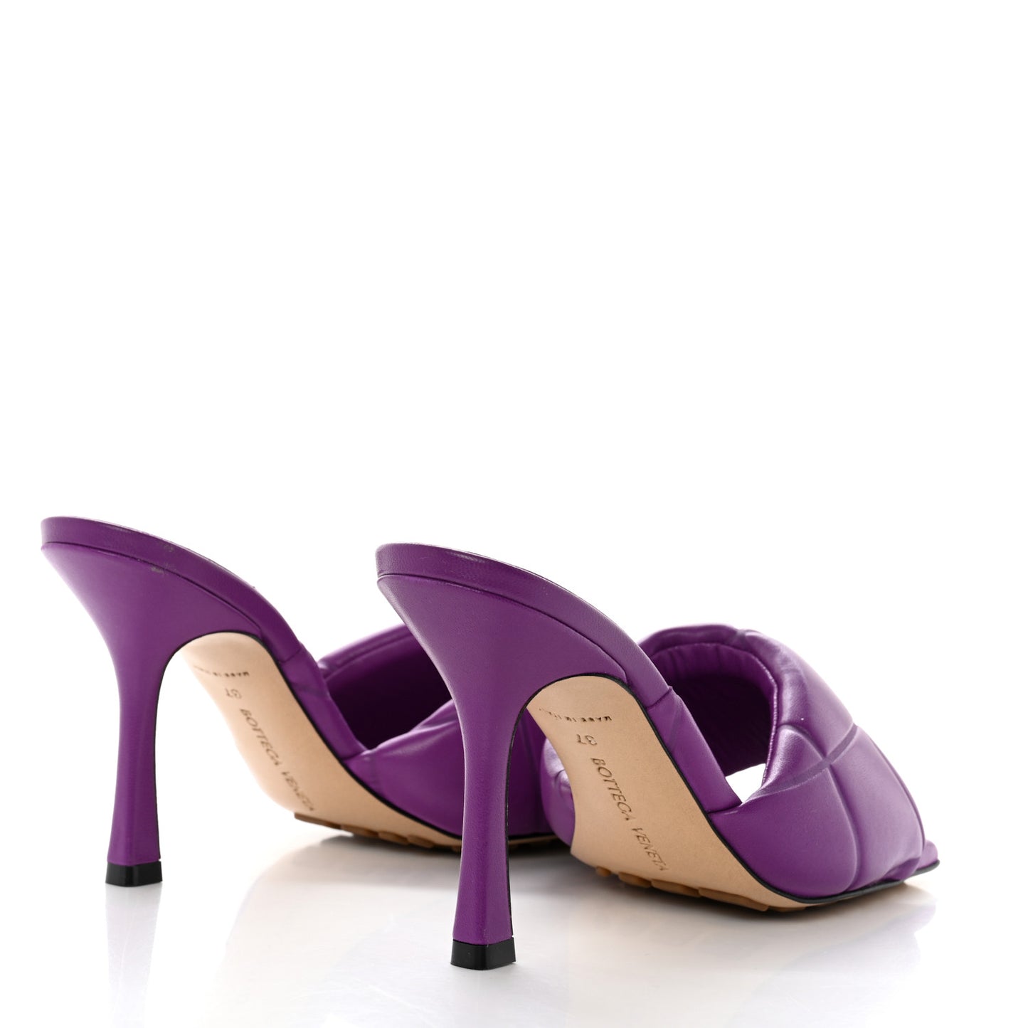Nappa Quilted Rubber Lido Mule Sandals 37 Gumdrop