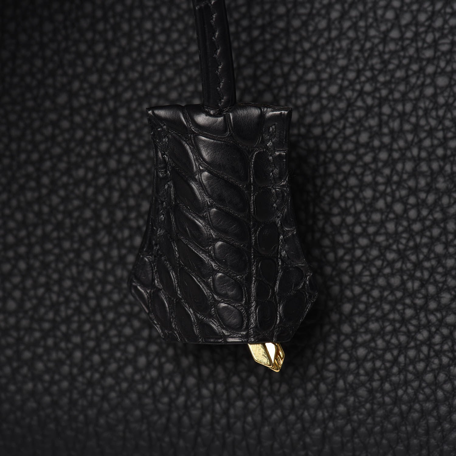 Hermes Togo Matte Alligator Birkin Touch 30 Black 31 of 37