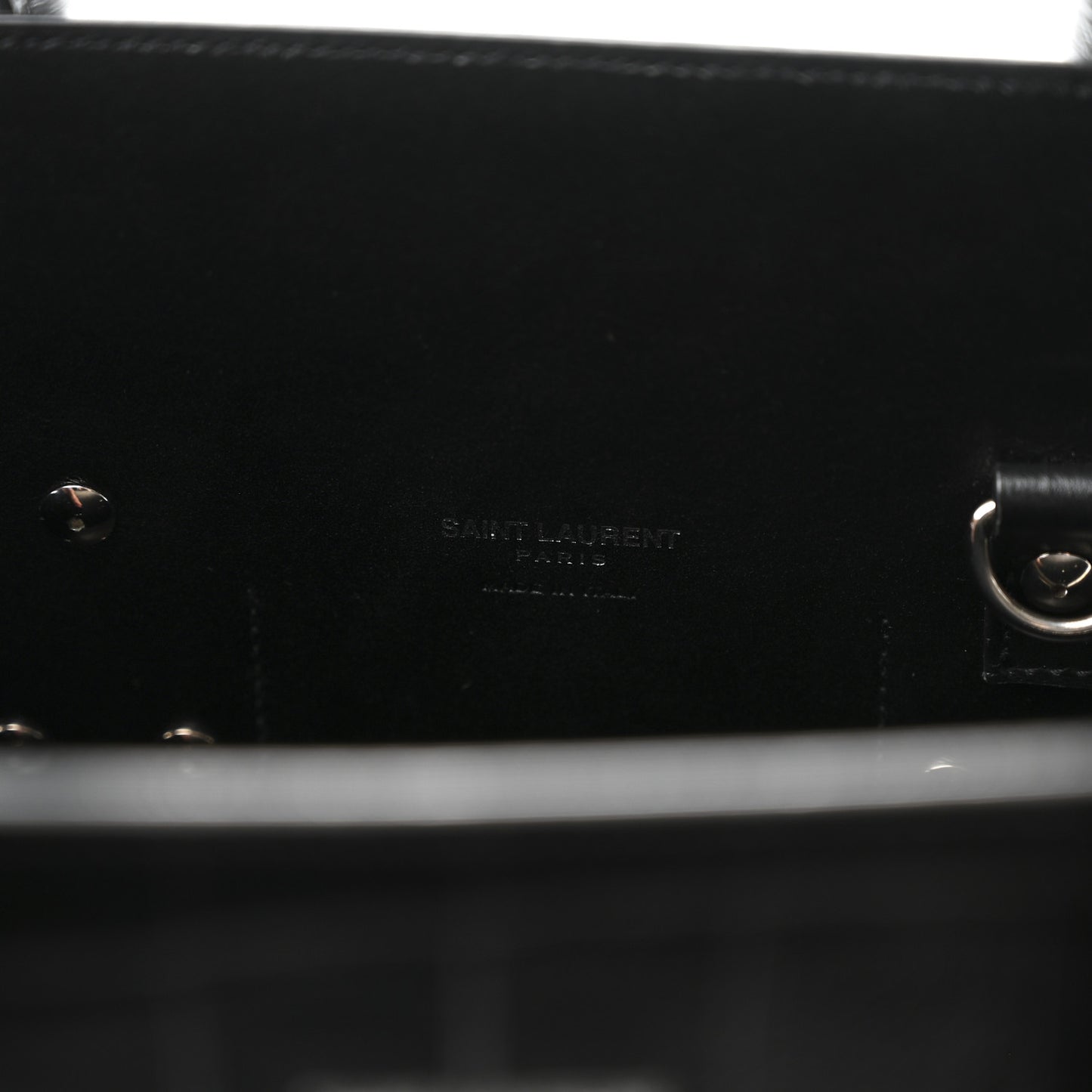 Calfskin Crocodile Embossed Small Sac de Jour Black