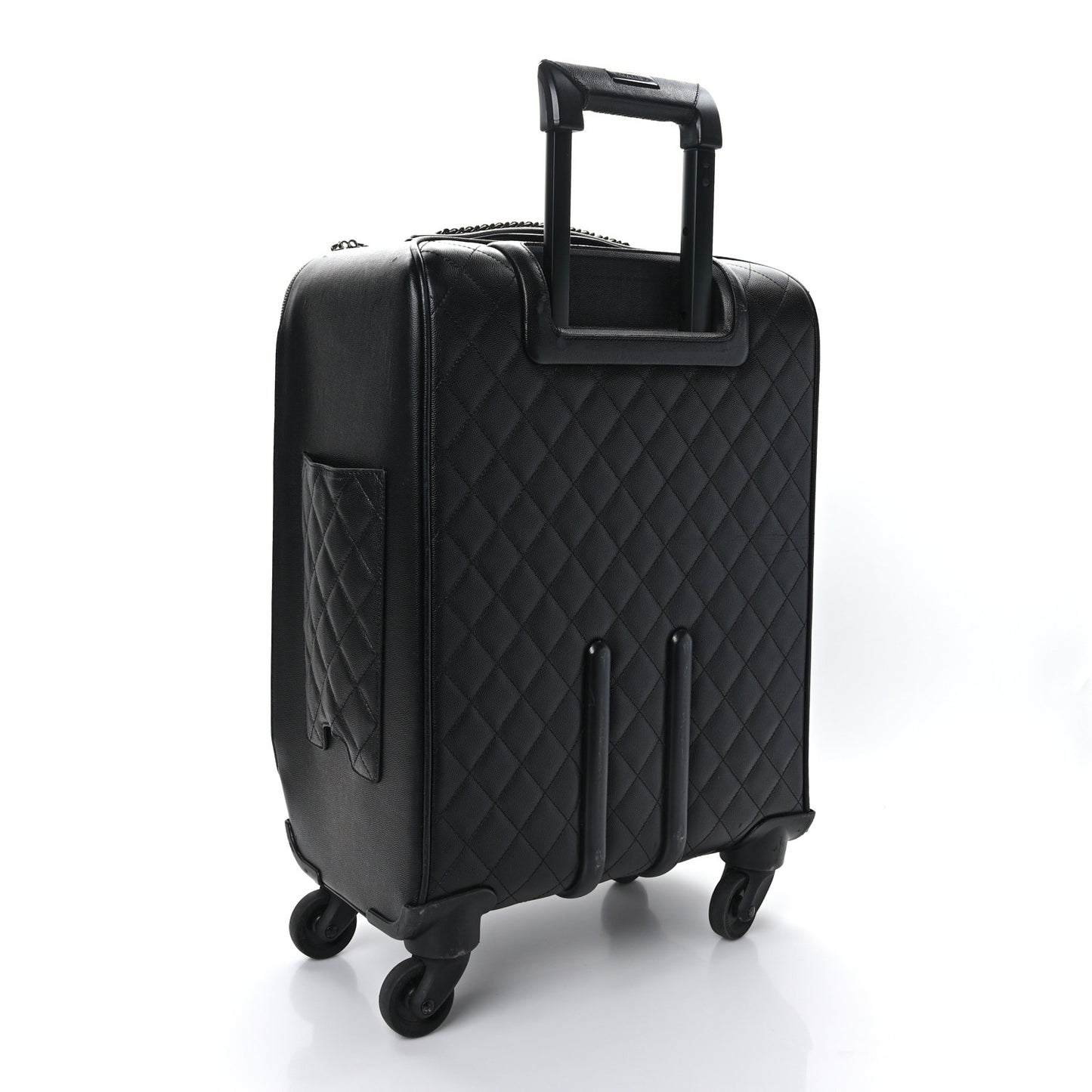 Caviar Quilted Coco Case Trolley Black