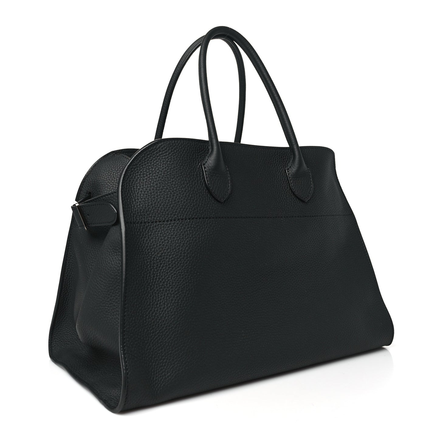 Matte Grained Calfskin Soft Margaux 15 Black