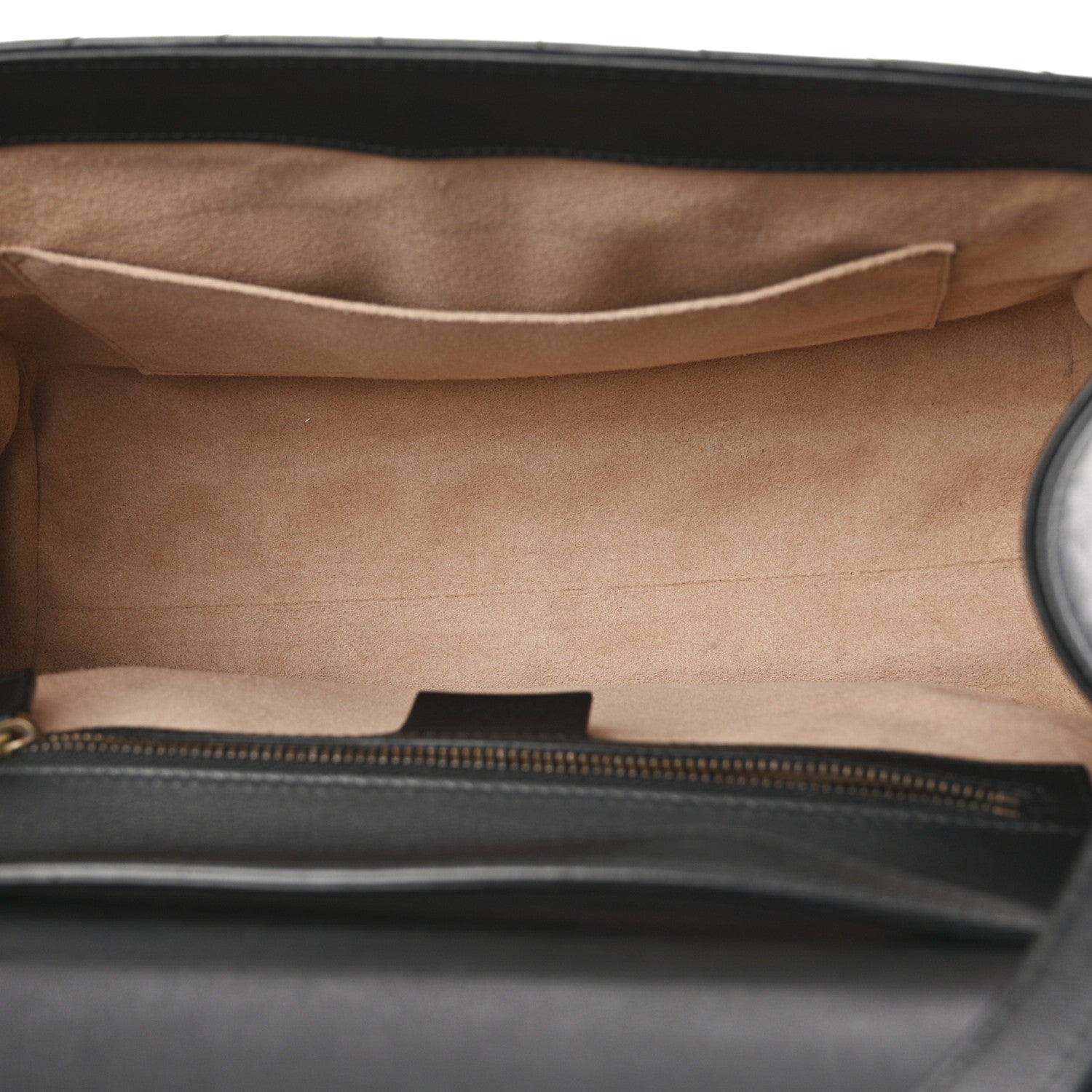 Gucci Calfskin Bamboo Trapuntata Queen Margaret Top Handle Bag Mystic White Black 5 of 11