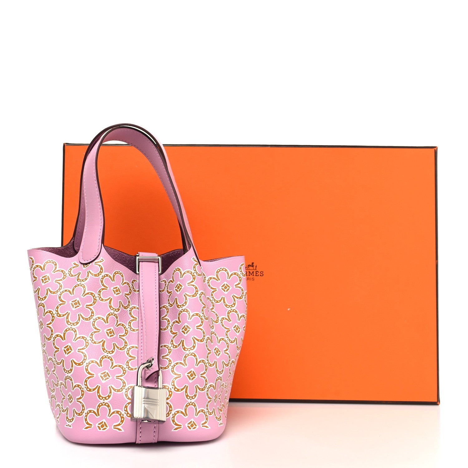 Hermes Swift Micro Lucky Daisy Picotin Lock Mauve Sylvestre 11 of 11