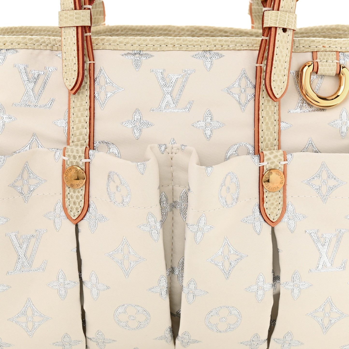 Glitter Monogram Cabas GM White