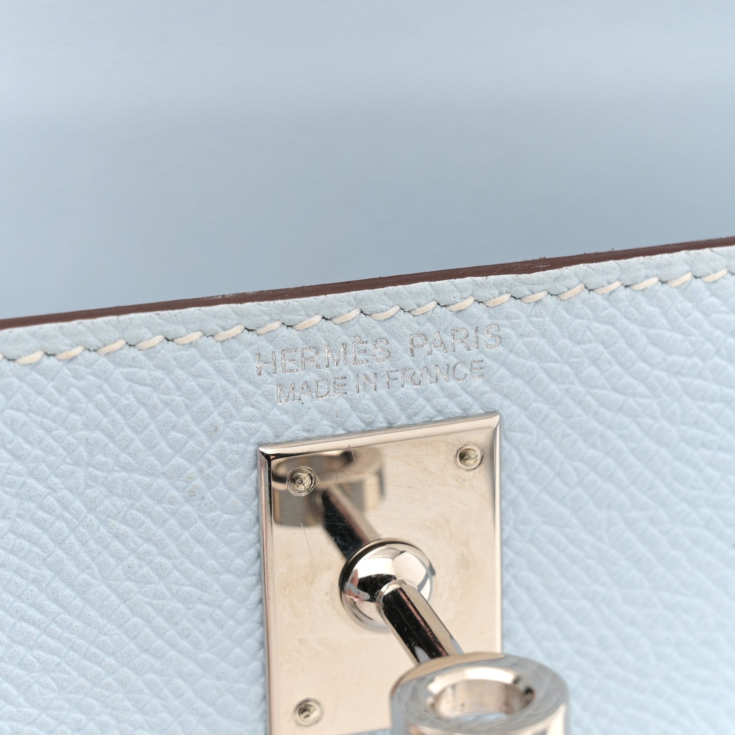 Epsom Mini Kelly Sellier 20 Bleu Brume