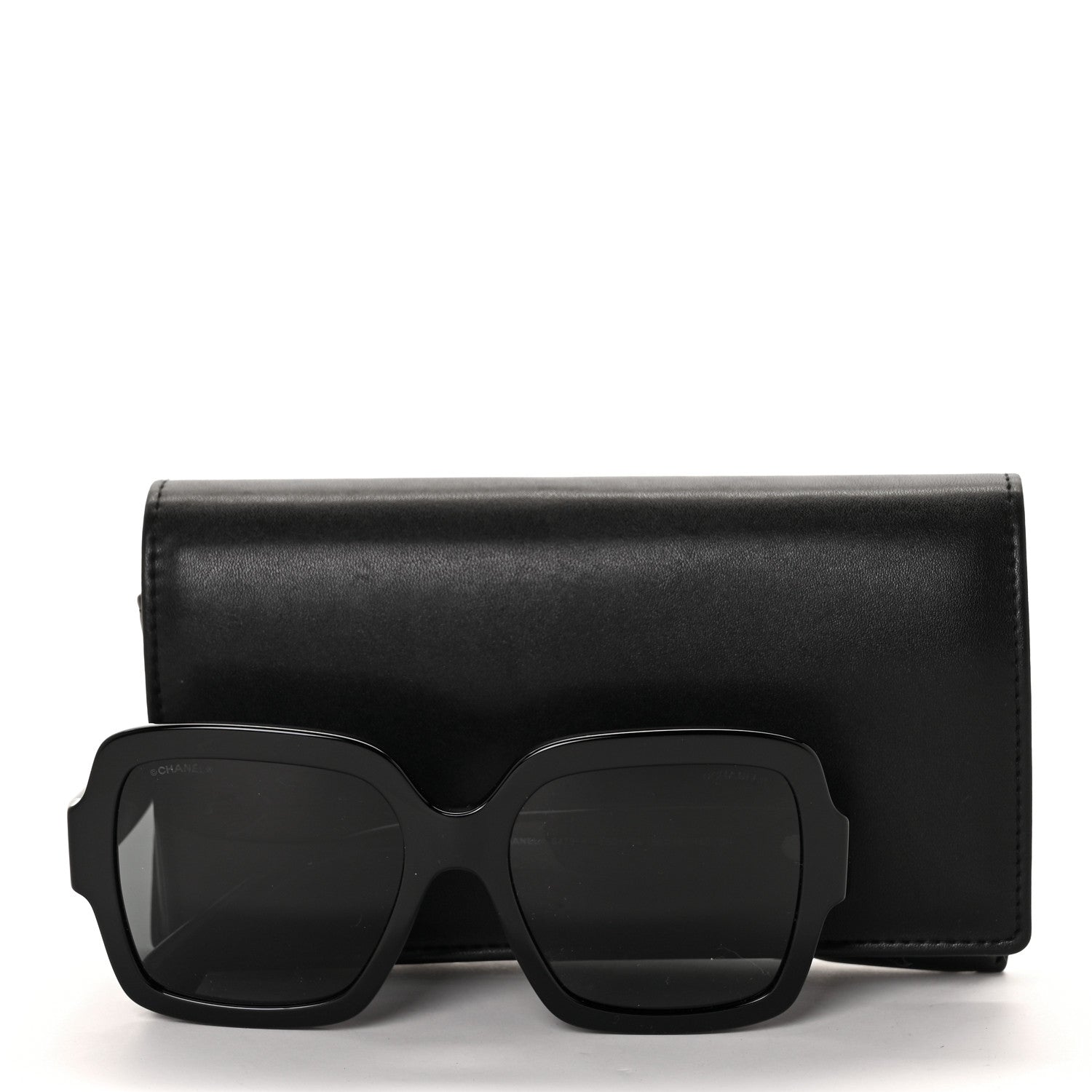 Chanel Acetate Square Heart Sunglasses 5479-A Black 7 of 7