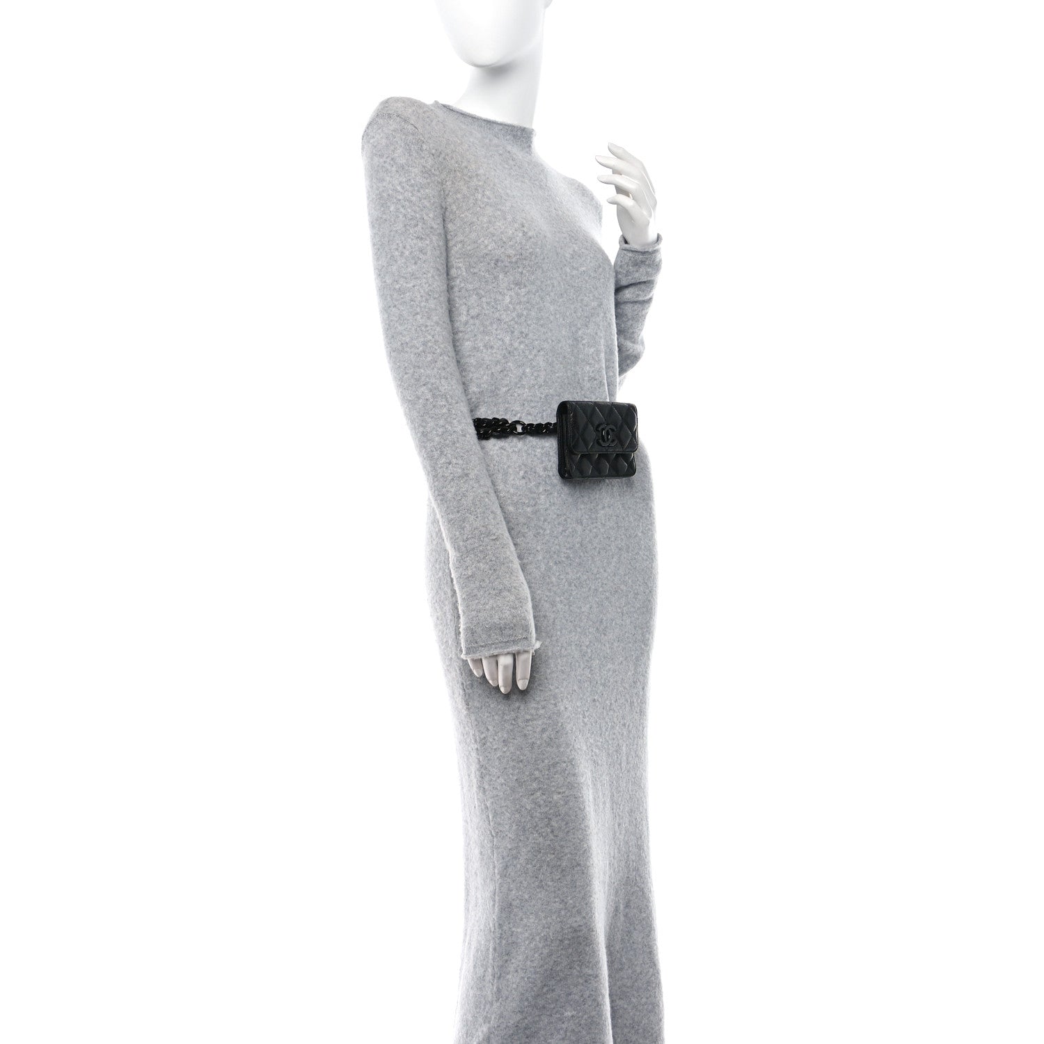 Chanel Caviar Quilted My Everything Belt Flap Card Holder Black 3 of 10