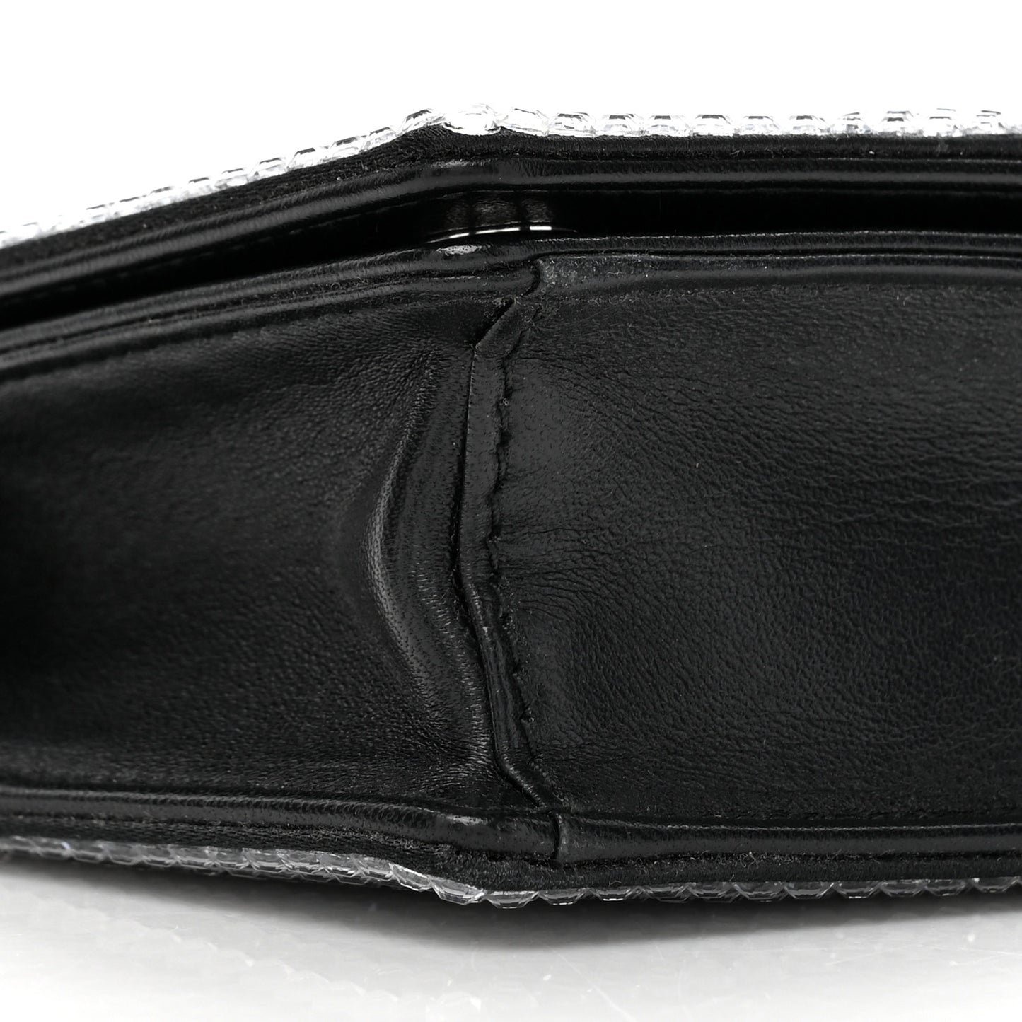 Nappa Crystal Starlight Mini Clutch Bag Black