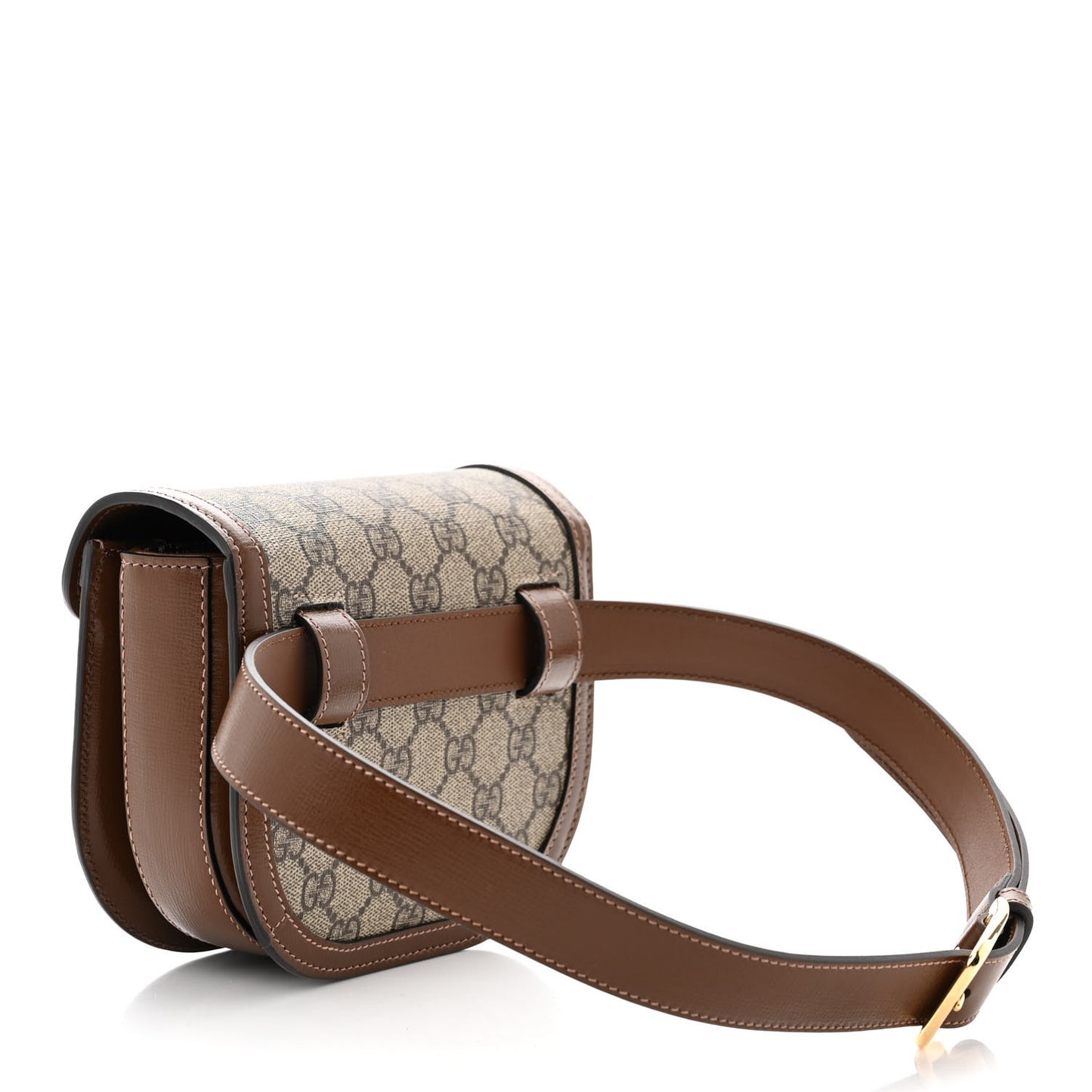GG Supreme Monogram Horsebit 1955 Belt Bag Beige Brown Sugar