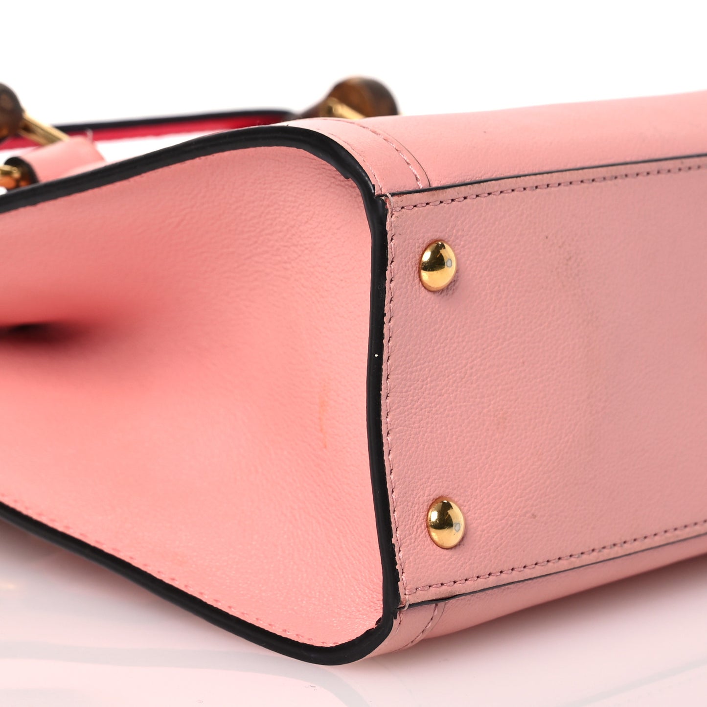 Wonka Grain Calfskin Mini Diana Tote Bag Wild Rose Fuxia Fluo
