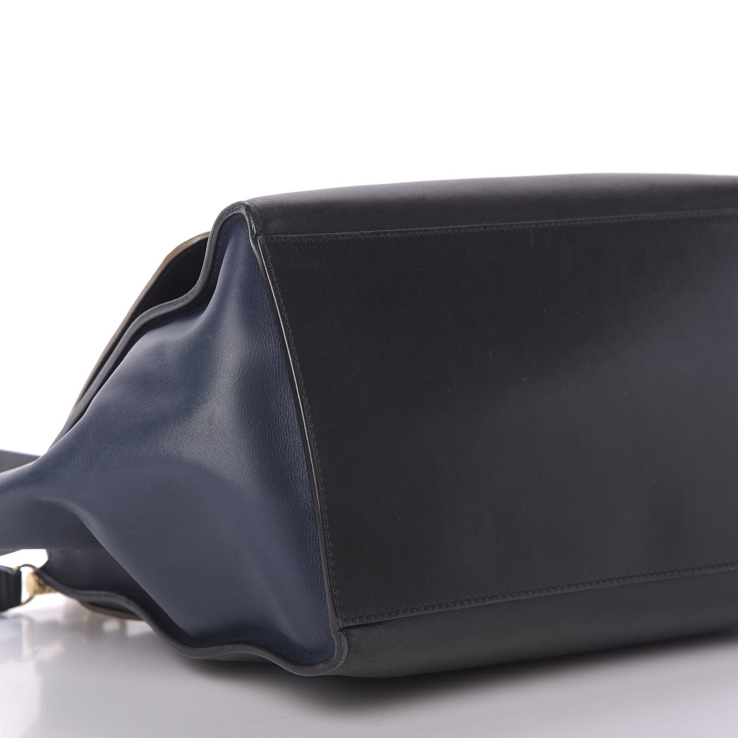 Calfskin Suede Medium Tri-Color Trapeze Grey