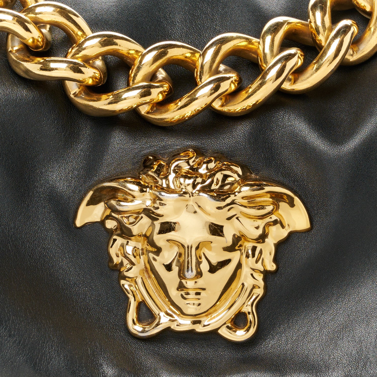 Versace Nappa Palazzo Sultan Shoulder Bag Black 9 of 11
