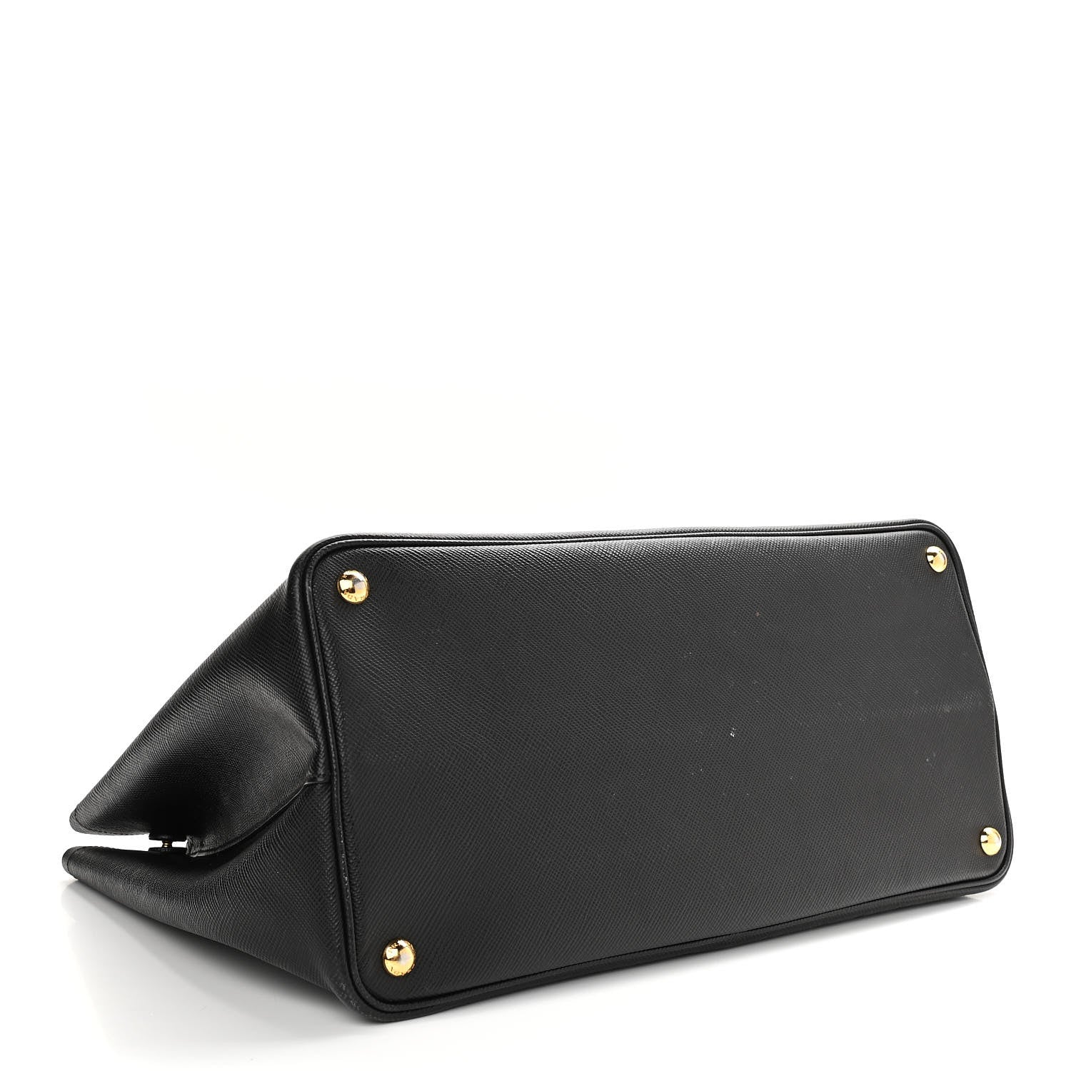 Prada Saffiano Cuir Medium Double Bag Black Fuoco 4 of 10