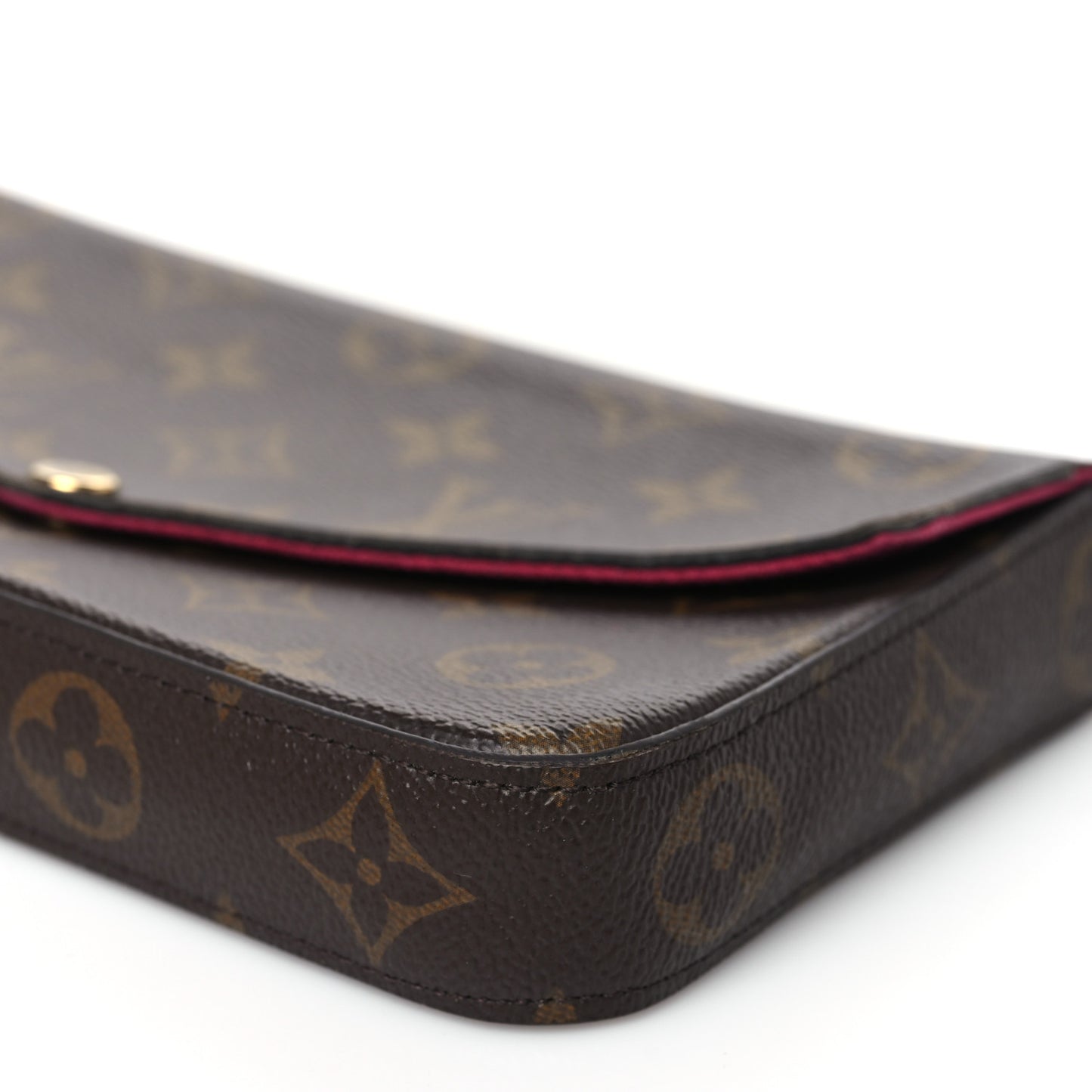 Monogram Pochette Felicie Chain Wallet Fuchsia