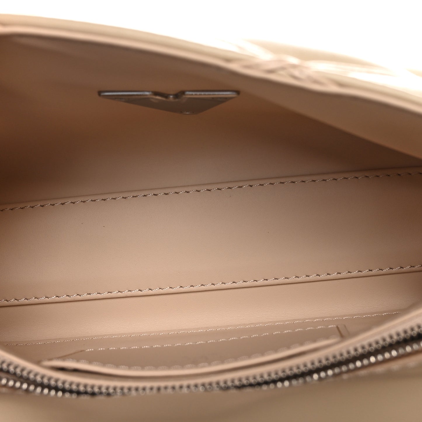 Lambskin Studded Malletage Top Handle GO-14 MM Beige
